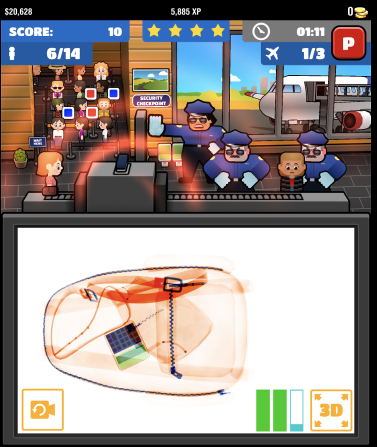 A screenshot from the game Airport Scanner.
